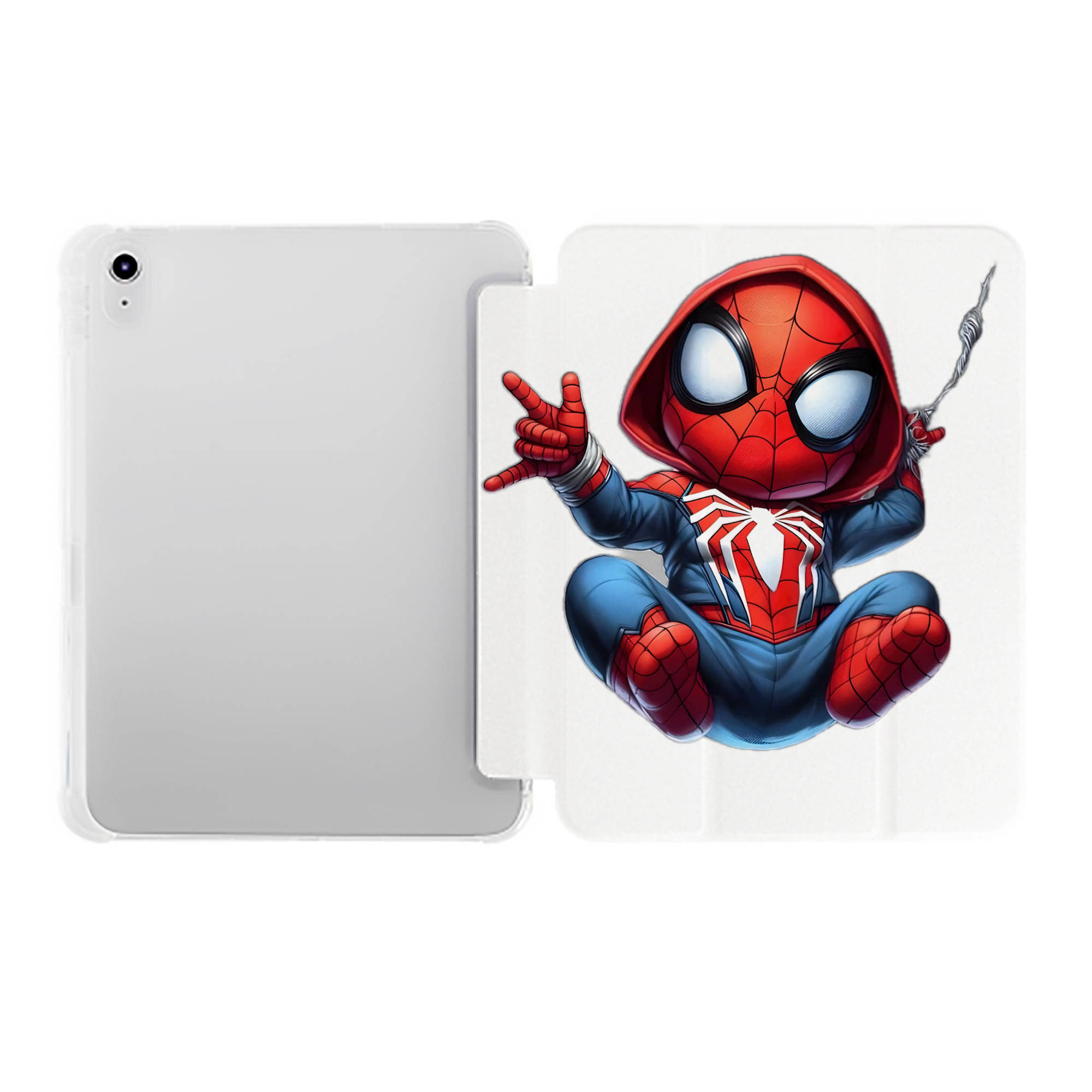 （画像用） Spider Man スパイダーマン IPad ケース ペン収納付き 三つ折りスタンド PUレザー×シリコン 対応機種9.5/10.5/10.9インチ